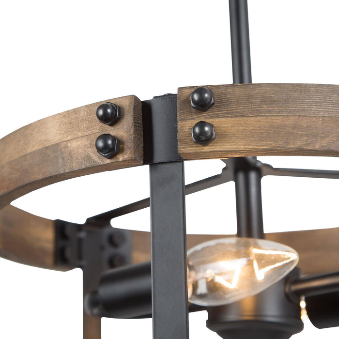 Veyriel 2-Light Wood Chandelier