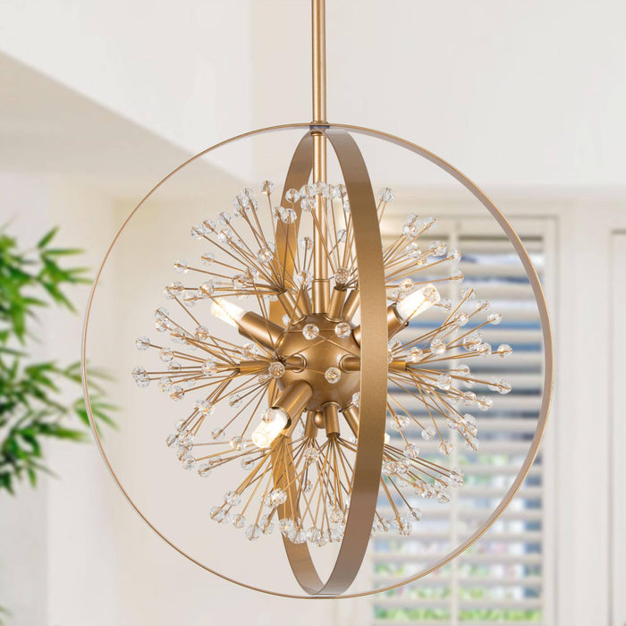 Porgy 4-Light Gold Chandelier