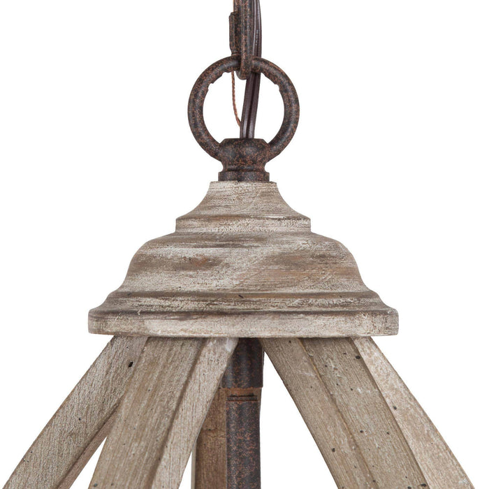 Heffebo 4-Light Wood Chandelier