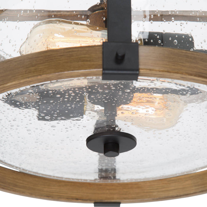 Garlic 2-Light Wood Semi-Flush Mount Lights
