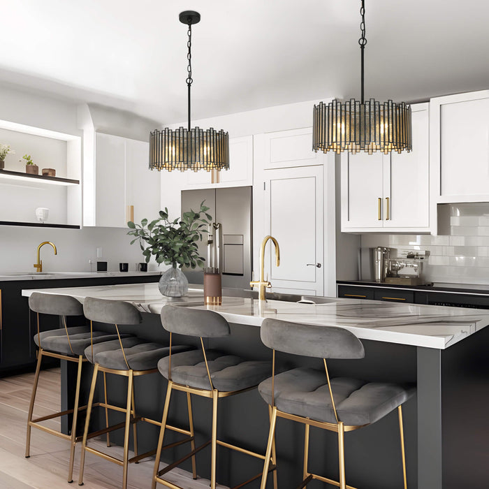 Hemaal 4-Light Black Chandeliers