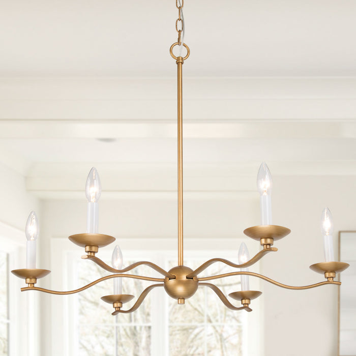 Camisia 6-Light Gold Chandelier