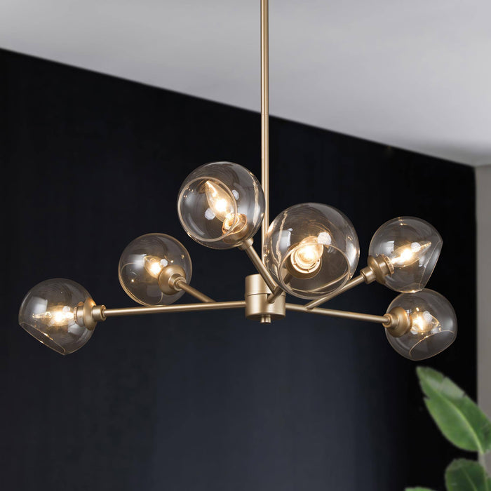 Celviane 6-Light Gold Chandeliers