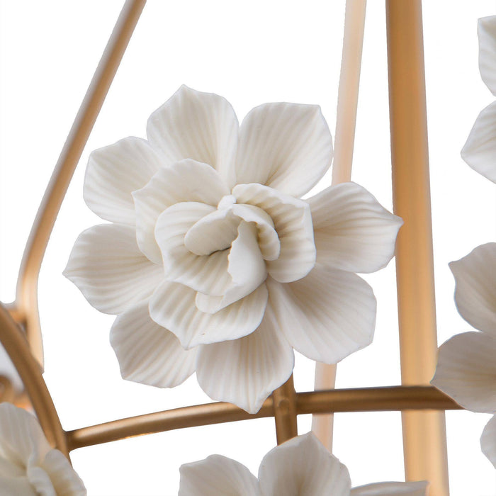 Arilen 3-Light Gold Ceramic Chandeliers