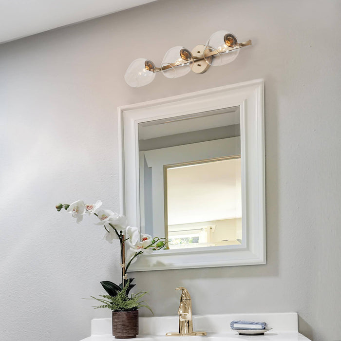 Isidore 3-Light Gold Bathroom Vanity Light