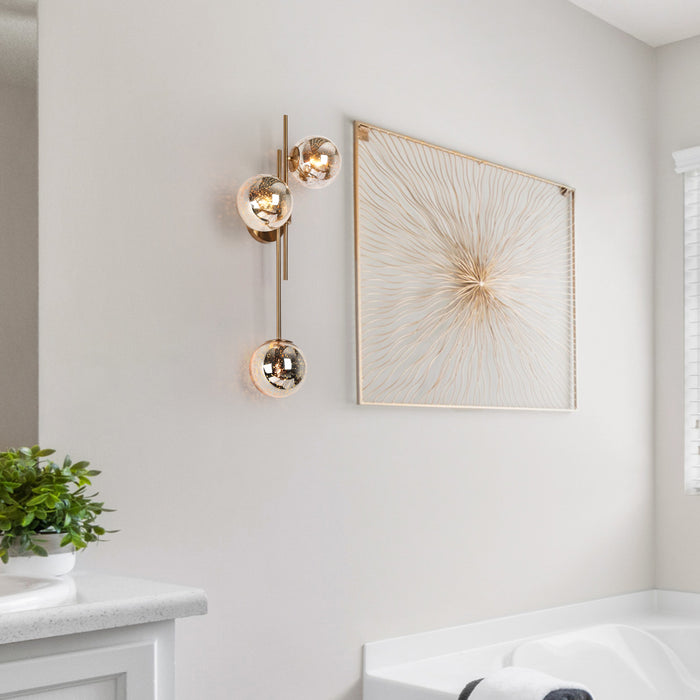 Memmig 3-Light Brass Wall Sconces
