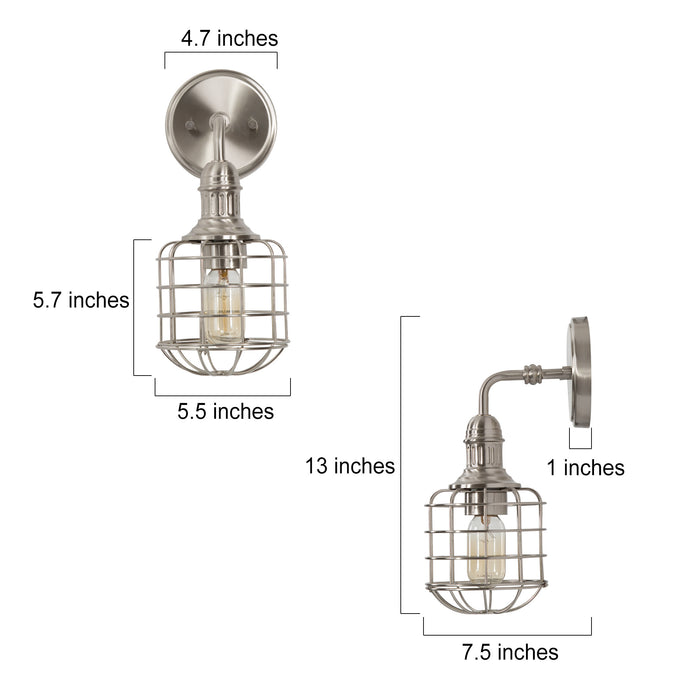 Tuhaly 1-Light Silver Wall Sconce