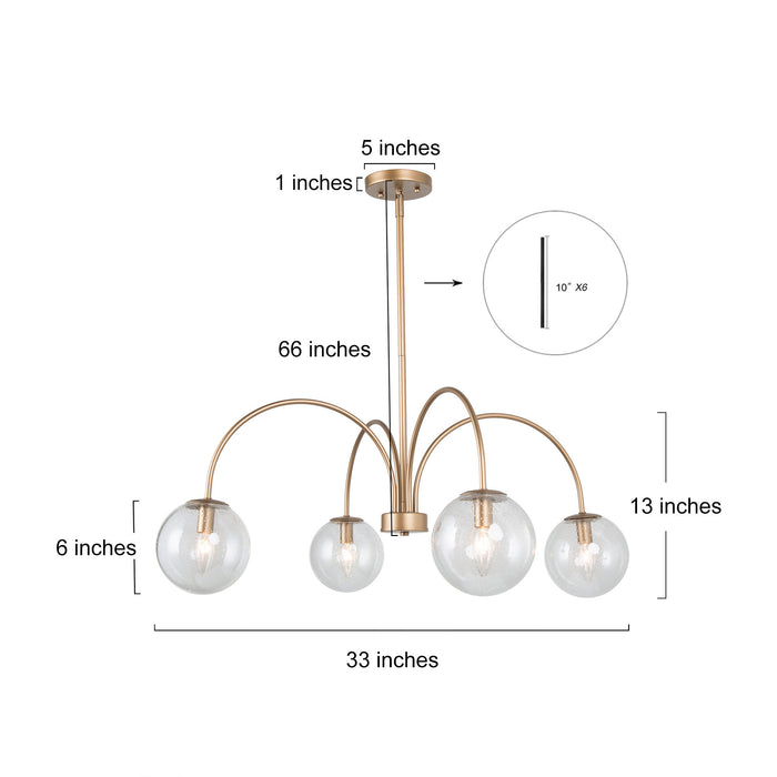 Baloma 4-Light Gold Chandelier