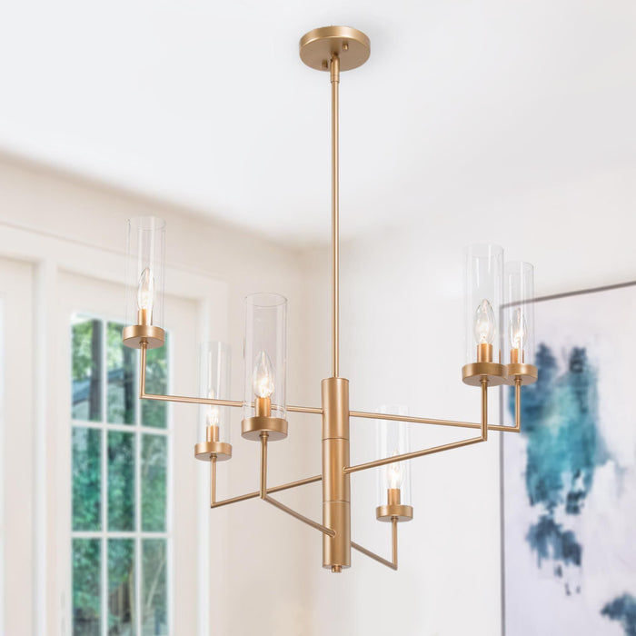 Zalina 6-Light Gold Chandelier