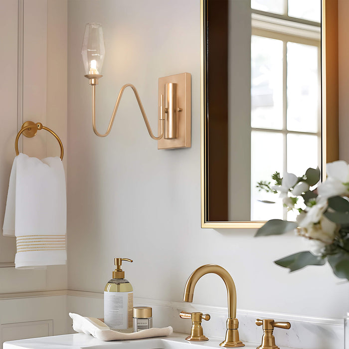 Drelmyn 1-Light Gold Wall Sconce