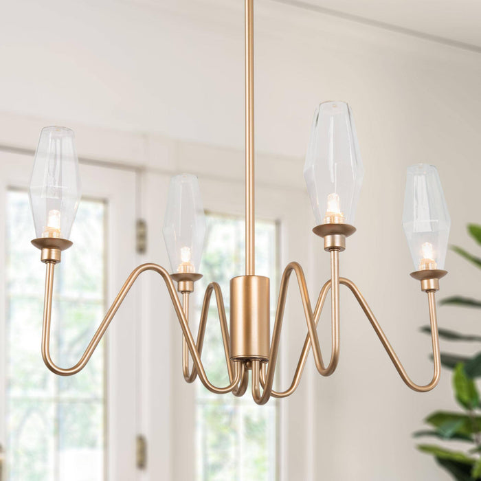 Drelmyn 4-Light Gold Chandelier