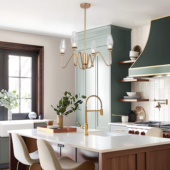 Drelmyn 4-Light Gold Chandelier