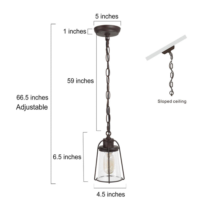Myrene 1-Light Rust Pendant Light