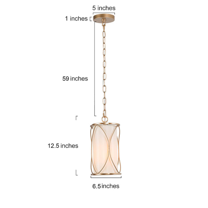 Galess 1-Light Gold Pendant Light