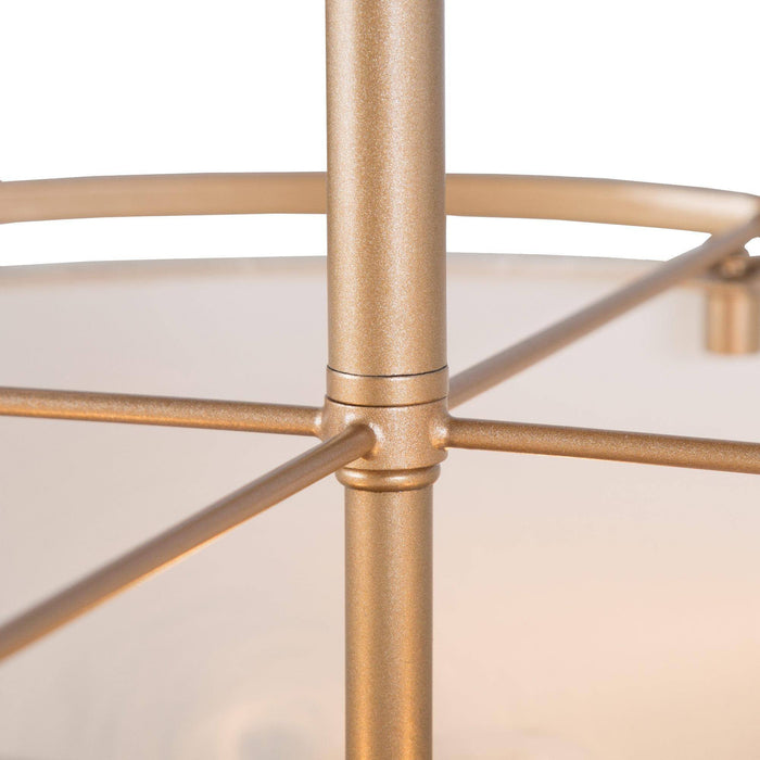 Galess 3-Light Gold Semi-Flush Mount Light