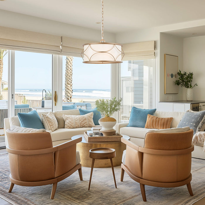 Blissve 3-Light Gold Chandelier
