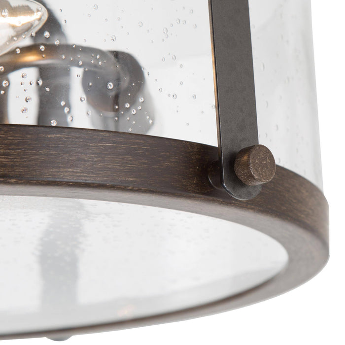 Corneus 3-Light Wood Semi-Flush Mount Light