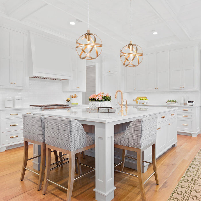 Evelis 1-Light Gold Pendant Lights