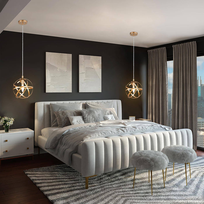 Evelis 1-Light Gold Pendant Lights