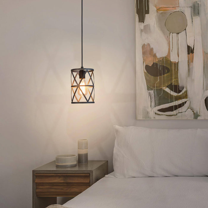 Mefluous 1-Light Black Pendant Light