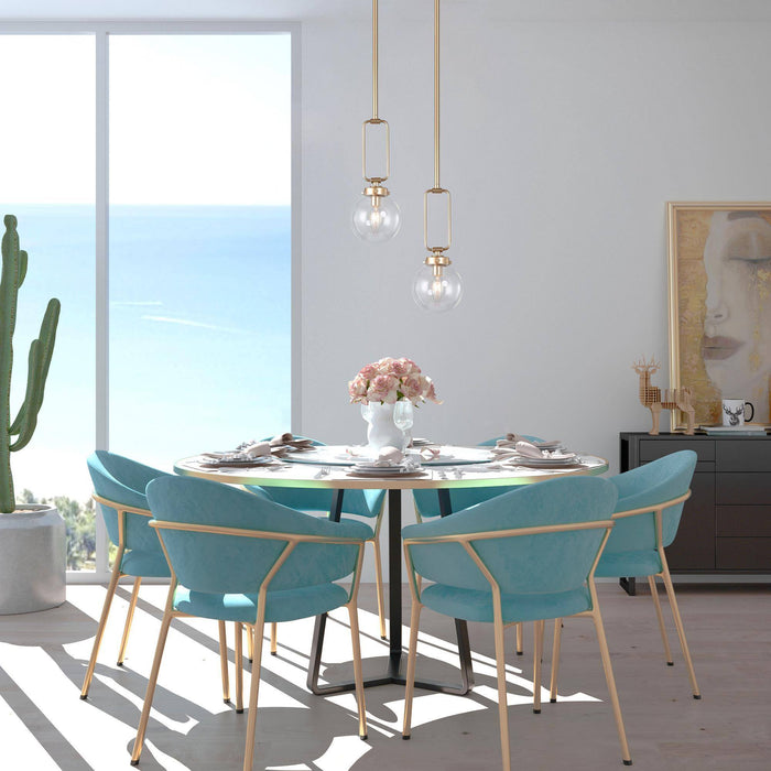 Unelefa 1-Light Gold Pendant Lights