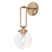 Unelefante 1-Light Modern Gold Globe Glass Armed Wall Sconces