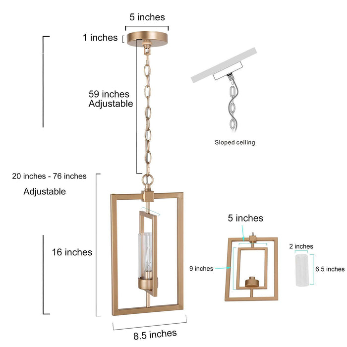Nexoril 1-Light Gold Pendant Lights