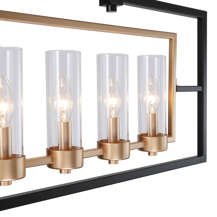 Nexoril 6-Light Black and Gold Island Lights