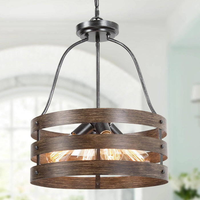 Maestin 4-Light Wood Chandelier