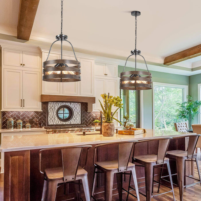 Maestin 4-Light Wood Chandelier