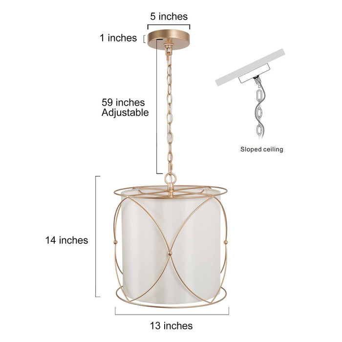Haimeda 3-Light Gold Chandelier