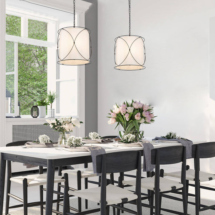 Haimeda 3-Light White Chandelier