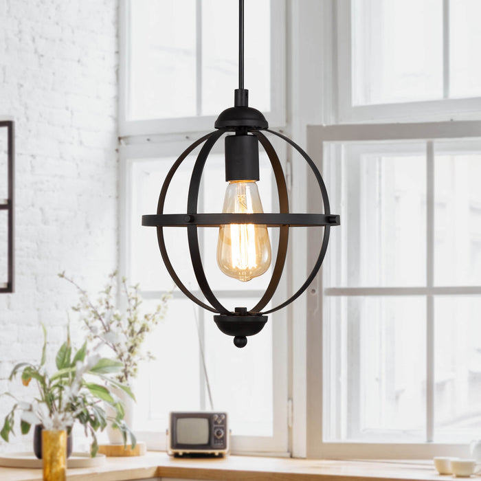Roriel 1-Light Black Pendant Light