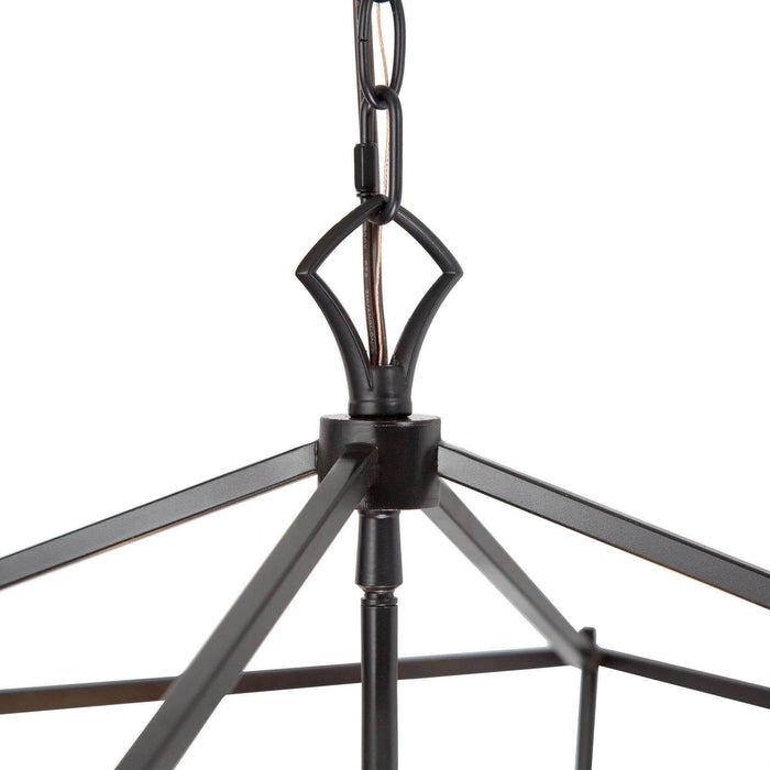 Mizuna 4-Light Black and White Chandelier