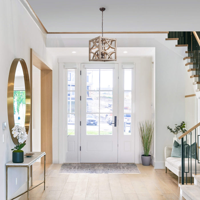 Edflow 4-Light Wood Chandelier