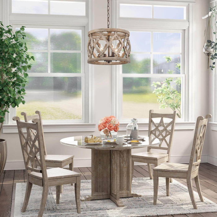 Delady 4-Light Wood Chandelier