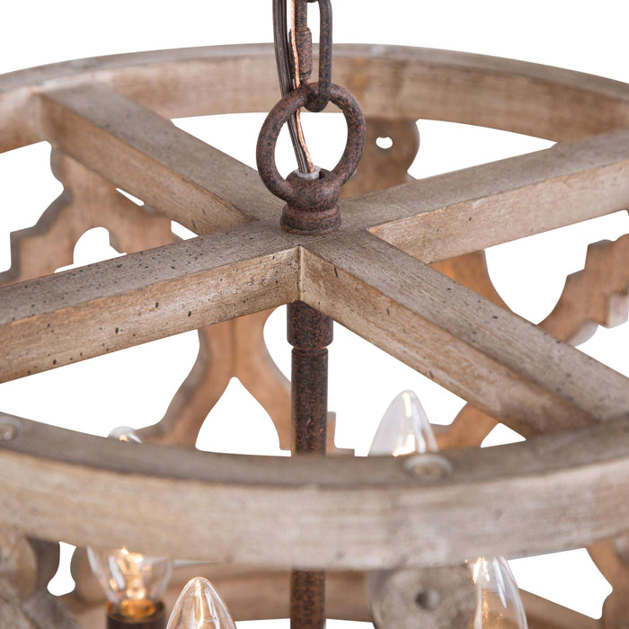 Delady 4-Light Wood Chandelier