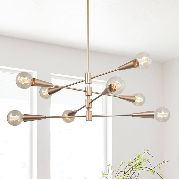 Rivolyn 8-Light Gold Chandeliers
