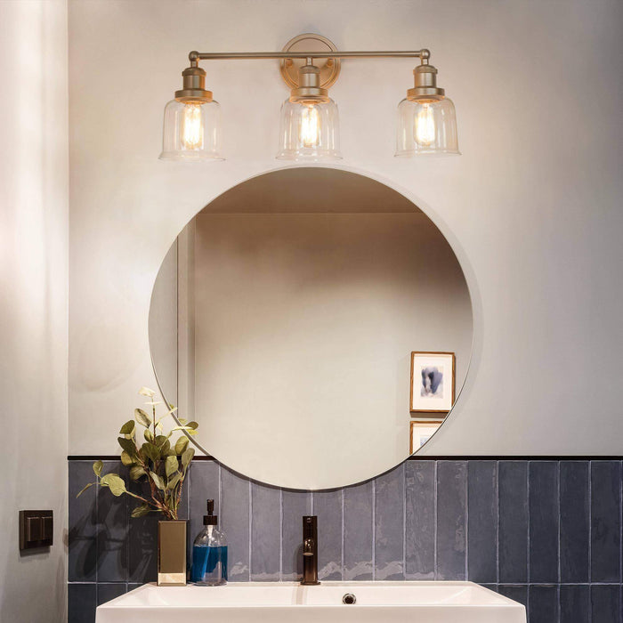 Hengra 3-Light Gold Bathroom Vanity Lights