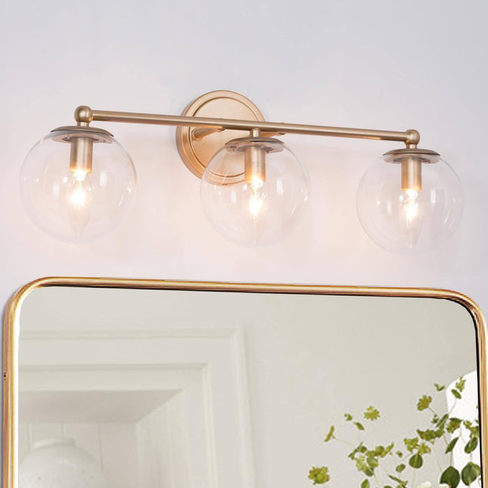 Putali 3-Light Gold Bathroom Vanity Light