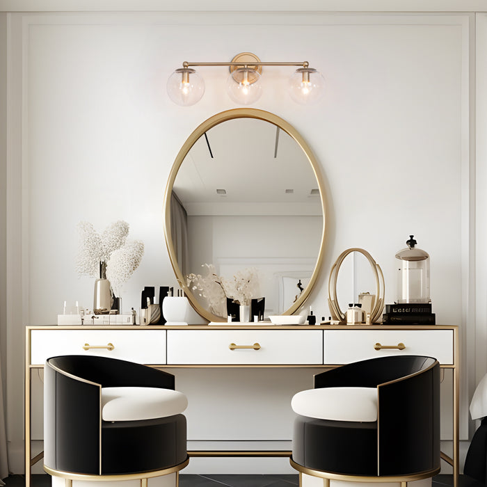 Putali 3-Light Gold Bathroom Vanity Light
