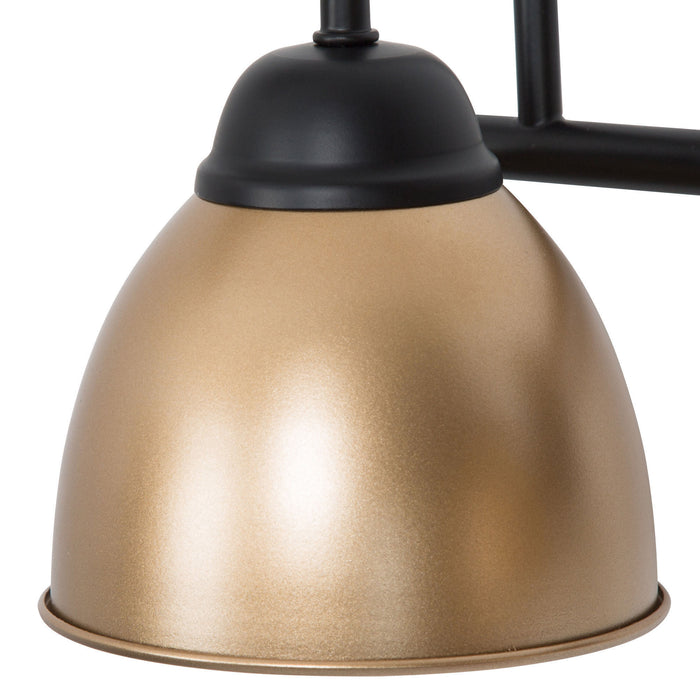 Mythrae 3-Light Black and Gold Bathroom Vanity Light