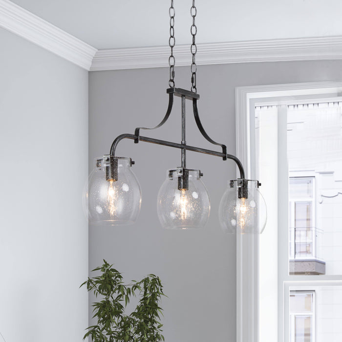 Canina 3-Light Black Island Light