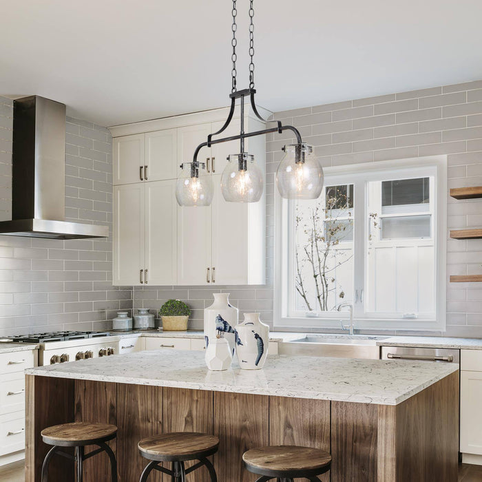 Canina 3-Light Black Island Light