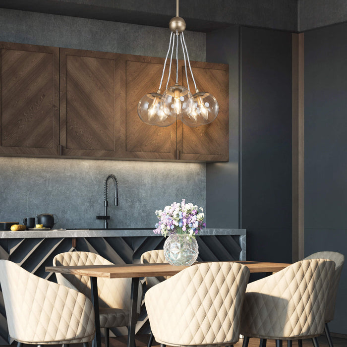 Seretee 5-Light Gold Chandelier