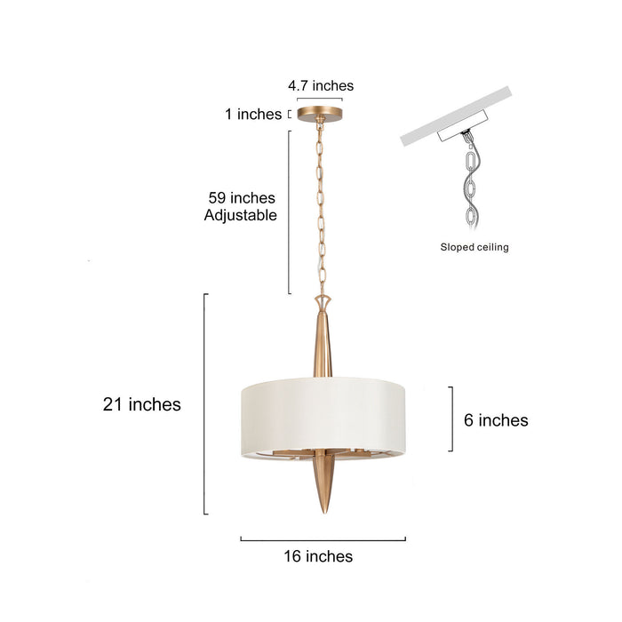 Aviris 4-Light Gold Chandelier