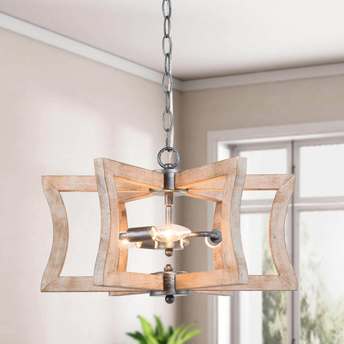 Moralar 3-Light Wood Chandelier