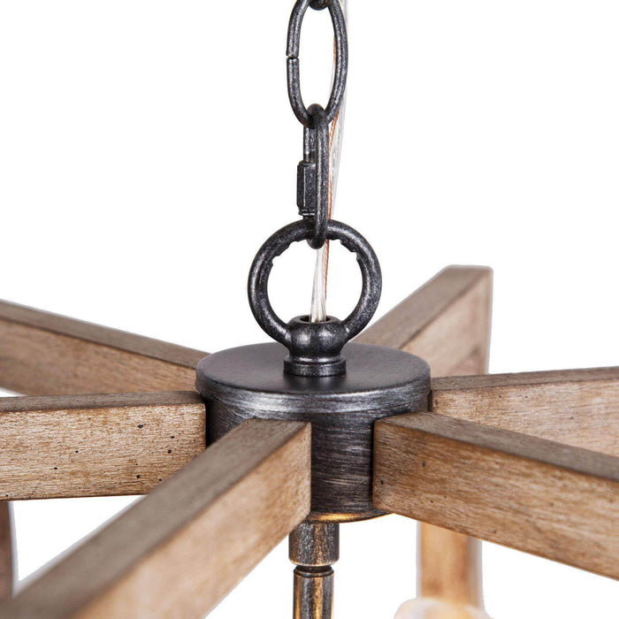Moralar 3-Light Wood Chandelier