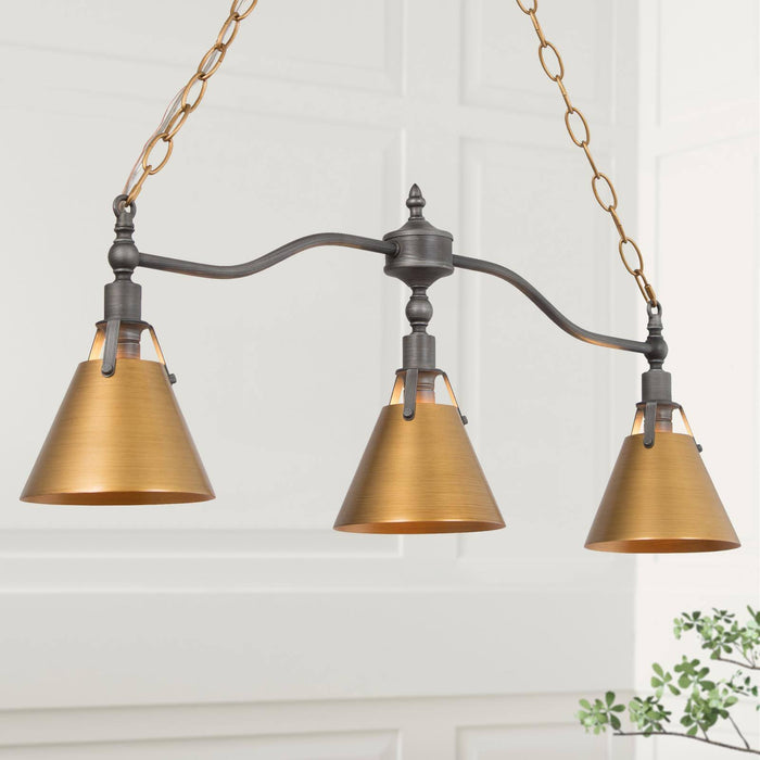 Ives 3-Light Gold Island Light