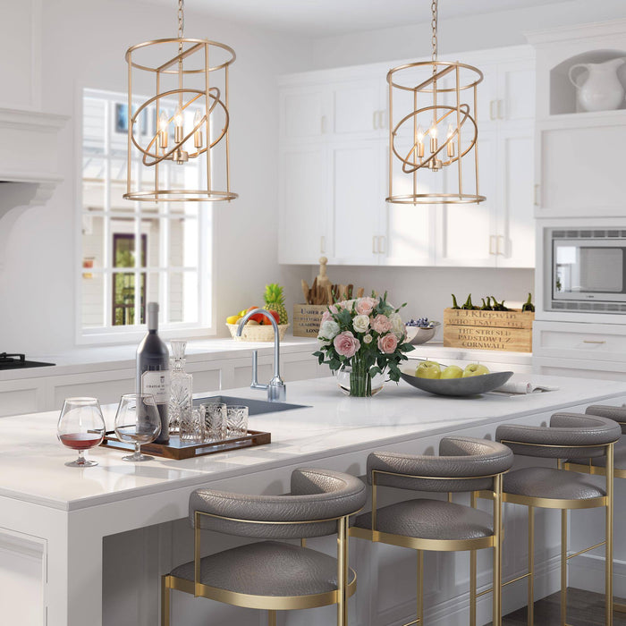Casmira 3-Light Gold Chandelier